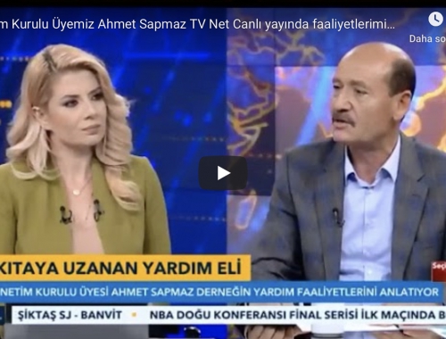 Yönetim Kurulu Üyemiz Ahmet Sapmaz TV Net Canlı Yayında 